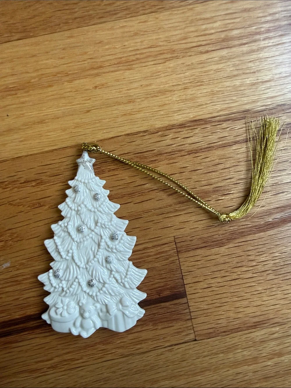 Lenox Porcelain Christmas Tree with Presents Ornament new in box